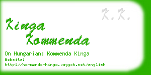 kinga kommenda business card